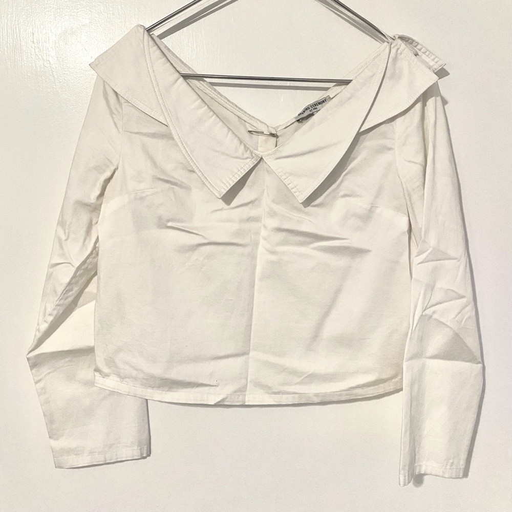 Open Ceremony Boatneck Dress Shirt with Sailor Collars